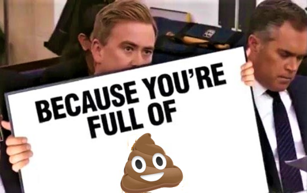 High Quality peter doocy holds poop emoji sign Blank Meme Template