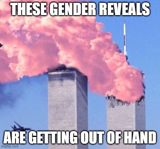 no way i just posted this | THESE GENDER REVEALS; ARE GETTING OUT OF HAND | image tagged in 9/11,funny memes,dark humor | made w/ Imgflip meme maker
