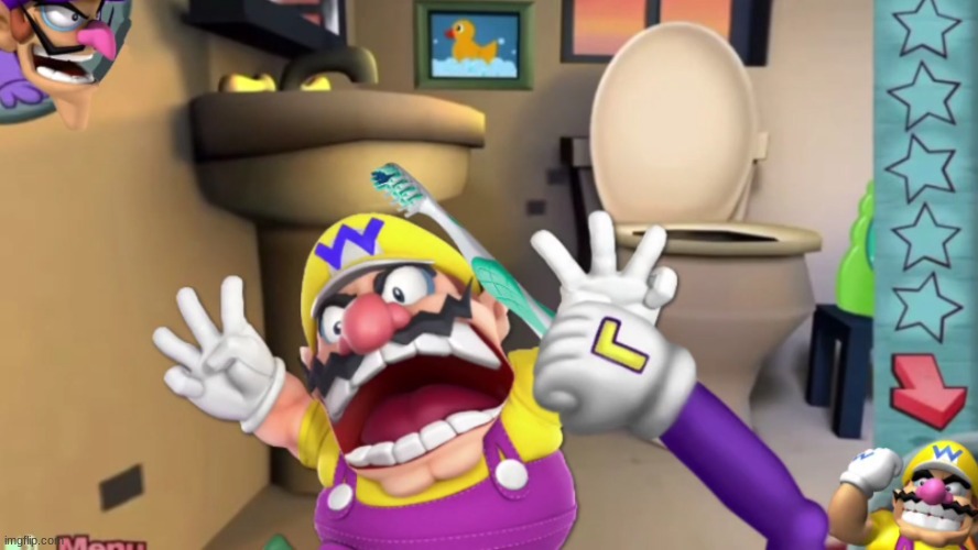 Uh oh, you found the toothpaste, but it's a Wario dies.mp3 | image tagged in wario dies,wario,waluigi,toothpaste | made w/ Imgflip meme maker