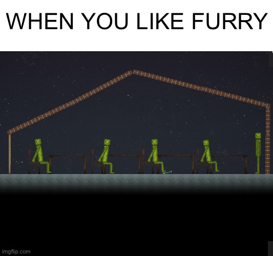 The melon watching you | WHEN YOU LIKE FURRY | image tagged in the melon watching you,melon playground,memes | made w/ Imgflip meme maker