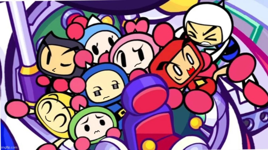 The Bomberman Bros but they have mouths again (Edit by oopsiforgotmypasword) | made w/ Imgflip meme maker