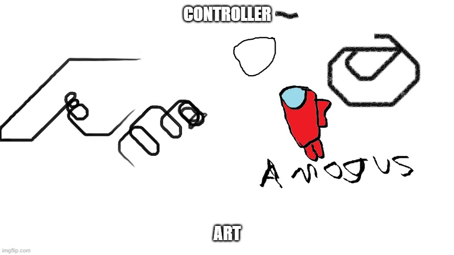 Controller art (Amongus) | CONTROLLER; ART | image tagged in among us,ps4,controller | made w/ Imgflip meme maker
