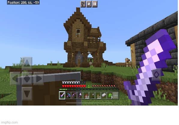 Rate my mcpe house in the comments | image tagged in minecraft | made w/ Imgflip meme maker