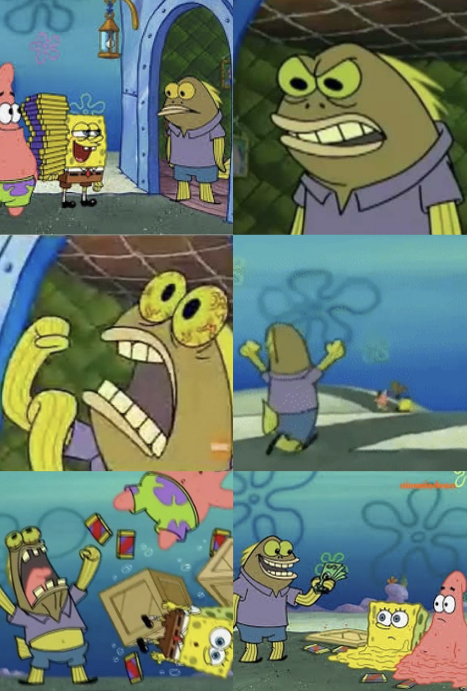 Spongebob Chocolate Guy Blank Meme Template