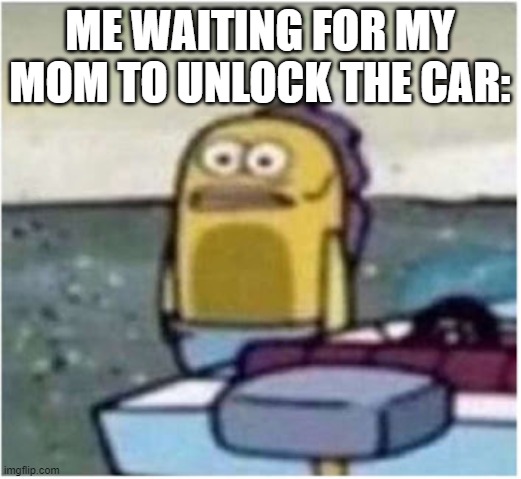 Bro- | ME WAITING FOR MY MOM TO UNLOCK THE CAR: | image tagged in relatable memes | made w/ Imgflip meme maker