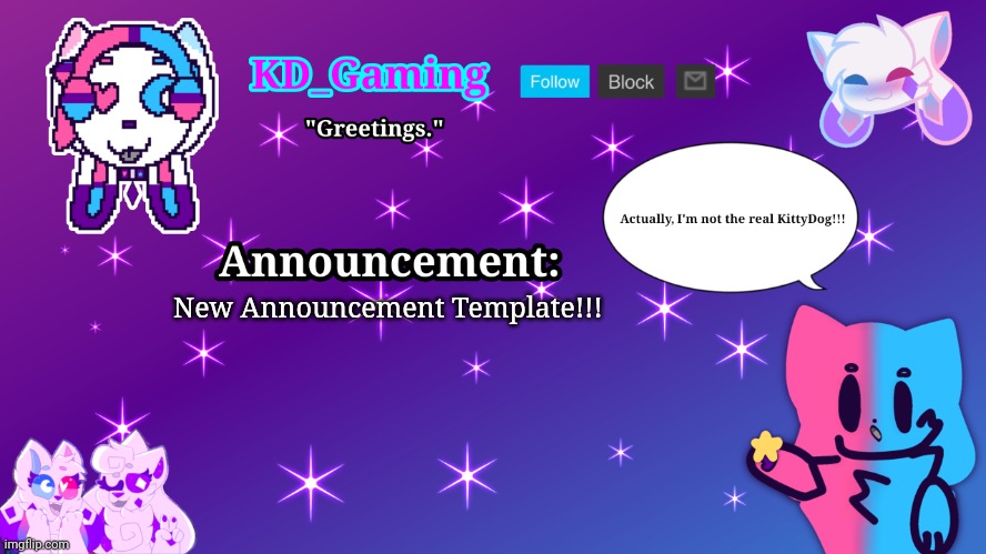 KD_Gaming Announcement Template | New Announcement Template!!! | image tagged in kd_gaming announcement template | made w/ Imgflip meme maker