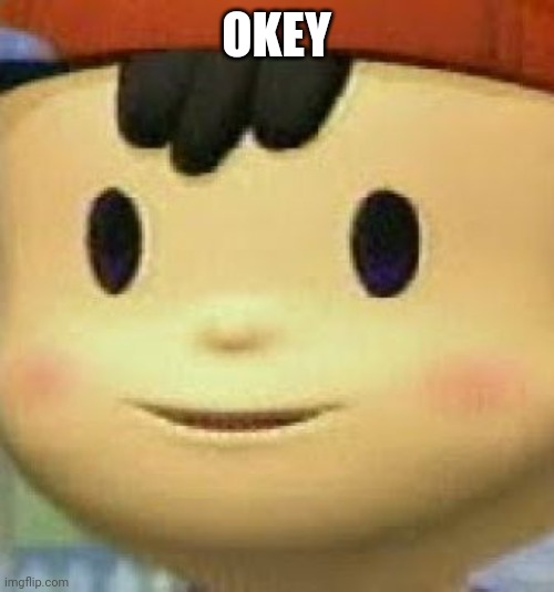 Ness Face | OKEY | image tagged in ness face | made w/ Imgflip meme maker