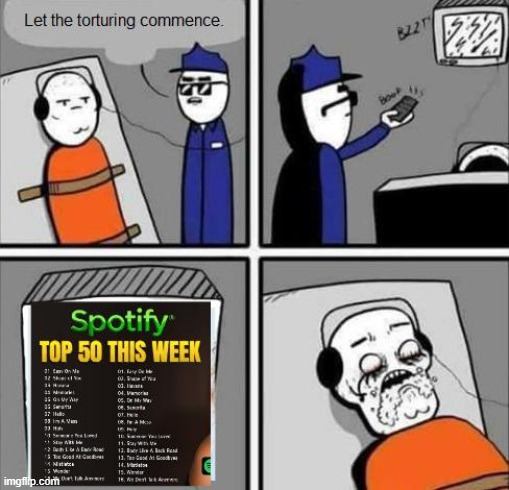 Imagine you have to go through every single one :O | image tagged in spotify,memes,funny | made w/ Imgflip meme maker