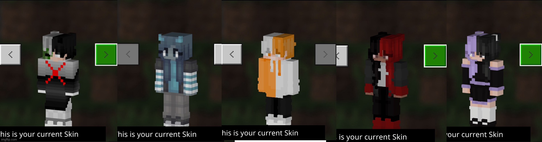 Which skin should I use for now? I’m currently most attracted to the half white half orange- (TODOROKI!?!?!?) | image tagged in todo lolz,minecraft | made w/ Imgflip meme maker