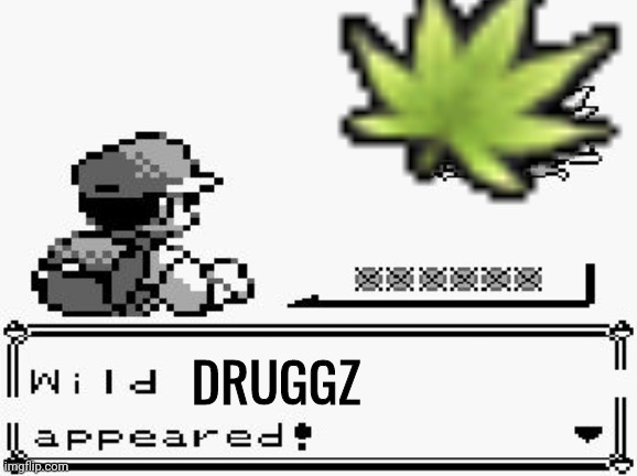 Fight against the evils of drugz | DRUGGZ | image tagged in pokemon appears,dont dew drugz,pokemon,weed | made w/ Imgflip meme maker