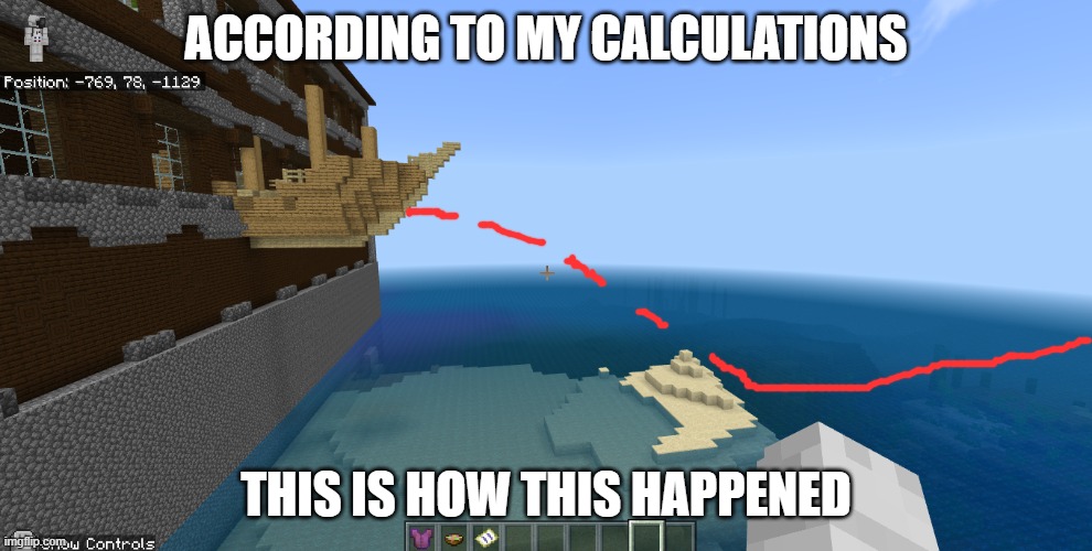 Nice going captain | ACCORDING TO MY CALCULATIONS; THIS IS HOW THIS HAPPENED | image tagged in wait what | made w/ Imgflip meme maker