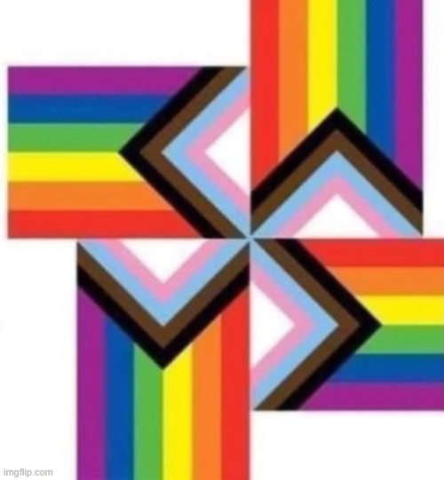 Wtf is this (I just made this a template) | image tagged in 2slgbtqqia swastika | made w/ Imgflip meme maker