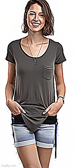 image tagged in pretty woman standing in front of a white background | made w/ Imgflip meme maker