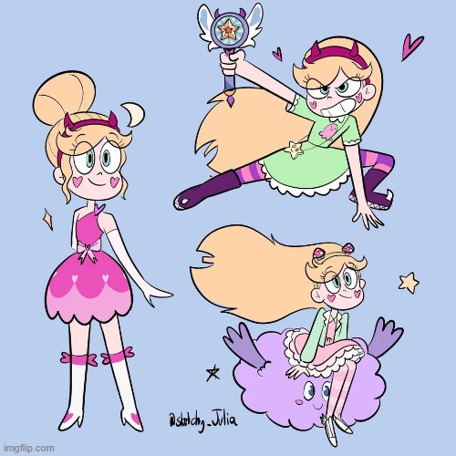 Made by Sketchy_Julia | image tagged in star butterfly,star vs the forces of evil | made w/ Imgflip meme maker