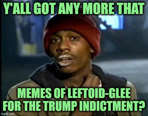 Y'all Got Any More Of That Meme | Y'ALL GOT ANY MORE THAT MEMES OF LEFTOID-GLEE FOR THE TRUMP INDICTMENT? | image tagged in memes,y'all got any more of that | made w/ Imgflip meme maker