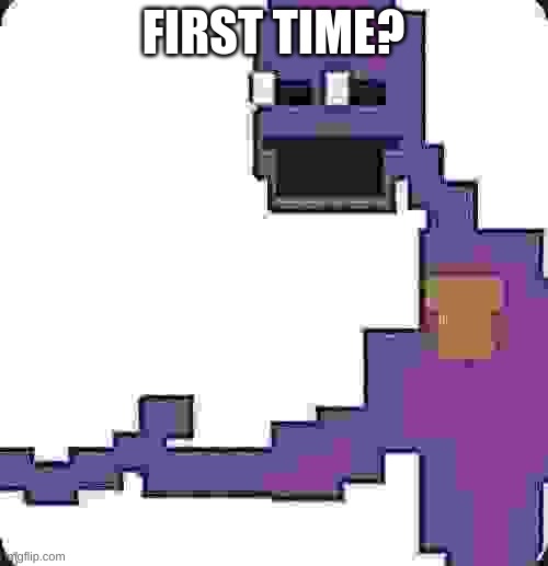 William as 8-bit | FIRST TIME? | image tagged in william as 8-bit | made w/ Imgflip meme maker