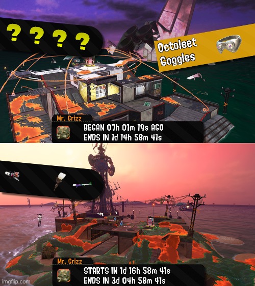 Alright guys. Back to the ruins of ark polaris for golden rotation! | image tagged in splatoon | made w/ Imgflip meme maker