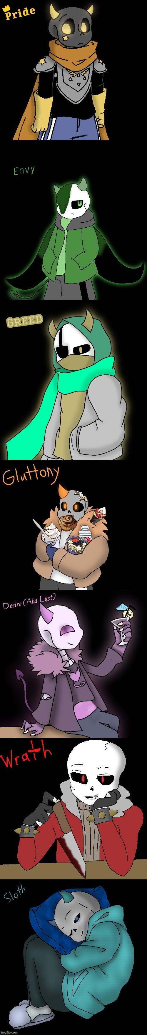 The Seven Deadly Sins as Sanses (Nostalgia trip) | made w/ Imgflip meme maker