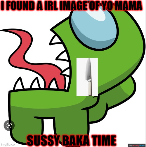 I FOUND A IRL IMAGE OF YO MAMA; SUSSY BAKA TIME | image tagged in yo mama | made w/ Imgflip meme maker