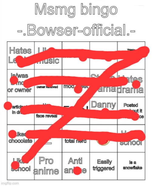 Msmg bingo. -.Bowser-official.- version | image tagged in msmg bingo - bowser-official - version | made w/ Imgflip meme maker
