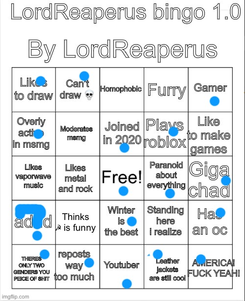 jsjs | image tagged in lordreaperus bingo 1 0 | made w/ Imgflip meme maker