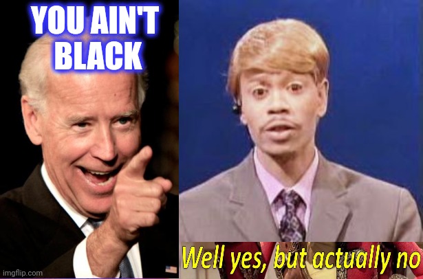 YOU AIN'T 
BLACK | made w/ Imgflip meme maker