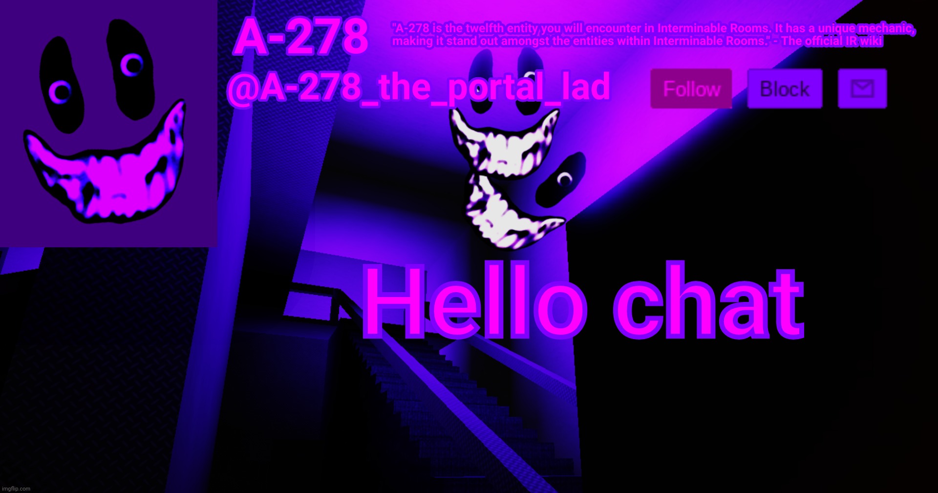 А-278's аnnоunсеmеnt | Hello chat | made w/ Imgflip meme maker