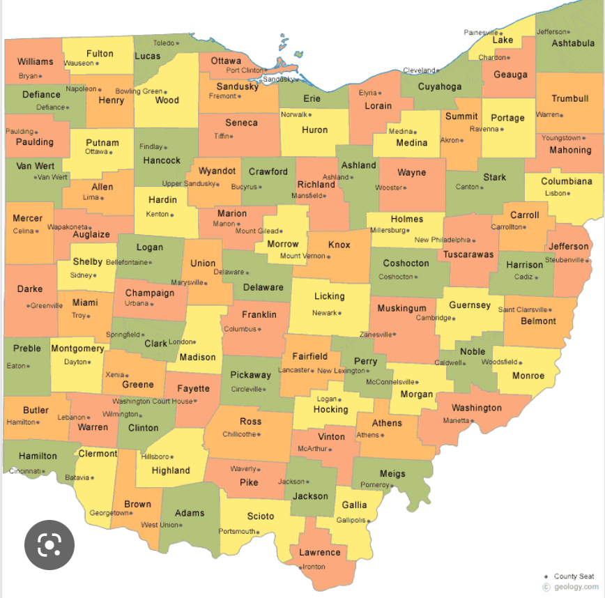 Ohio map Blank Meme Template