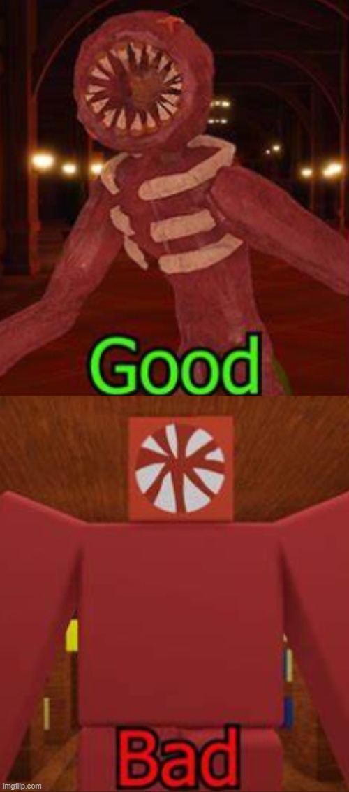 figure good vs. bad | image tagged in roblox | made w/ Imgflip meme maker