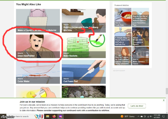 yes, this is actually a wikihow article | image tagged in screenshot,hitler,but why tho,wikihow | made w/ Imgflip meme maker