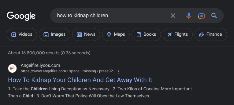 High Quality how to kidnap children Google search Blank Meme Template