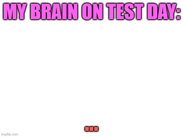 MY BRAIN ON TEST DAY:; ... | made w/ Imgflip meme maker