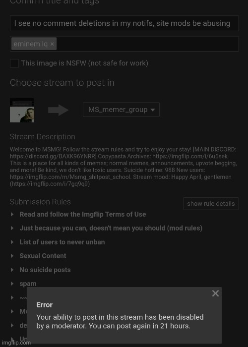 Tf was this siteban | made w/ Imgflip meme maker