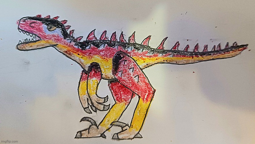 Tarboraptor, hybrid of Atrociraptor and Tarbosaurus | image tagged in hybrid,drawing,jurassic park,jurassic world | made w/ Imgflip meme maker