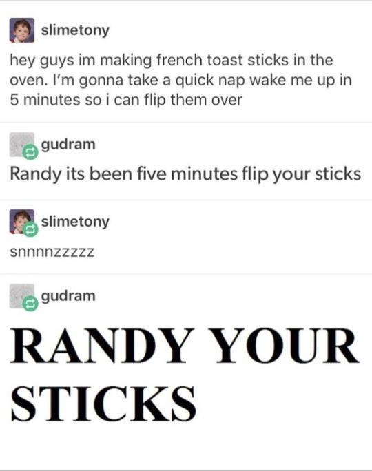 High Quality Randy Your Sticks Blank Meme Template