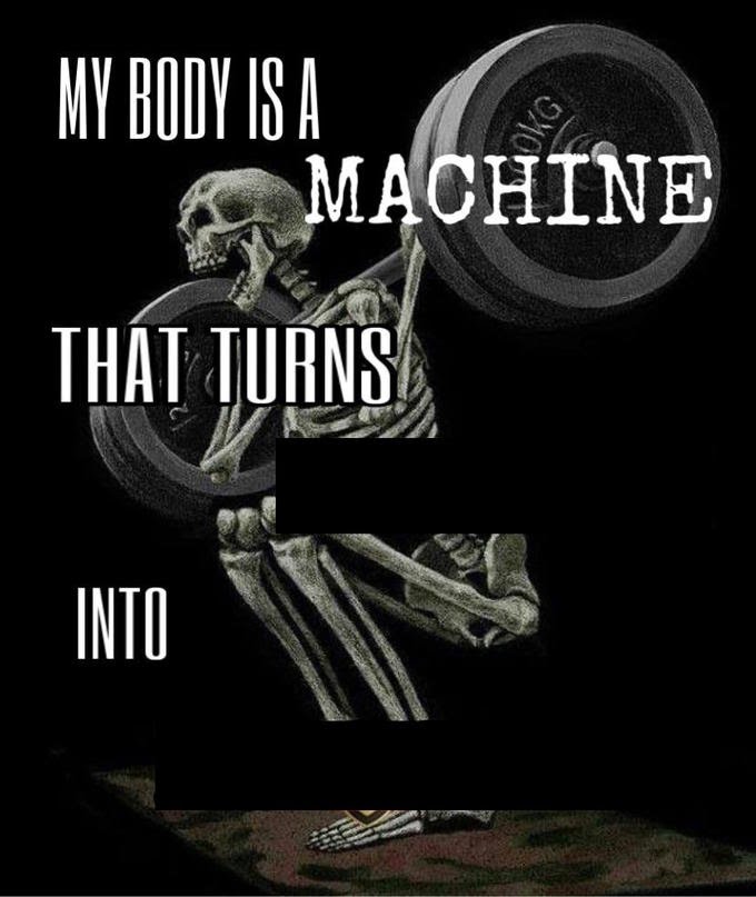 High Quality My body is a machine that turns Blank Meme Template