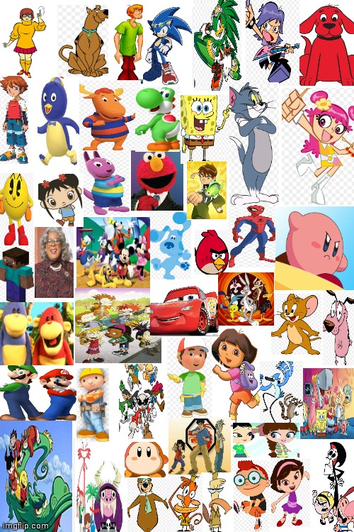Gen z childhood characters | image tagged in funny memes,cartoons,gen z,childhood,nostalgia,2000s | made w/ Imgflip meme maker