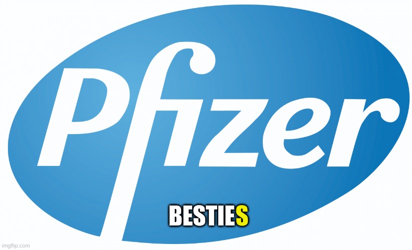 pfizer | S BESTIE | image tagged in pfizer | made w/ Imgflip meme maker