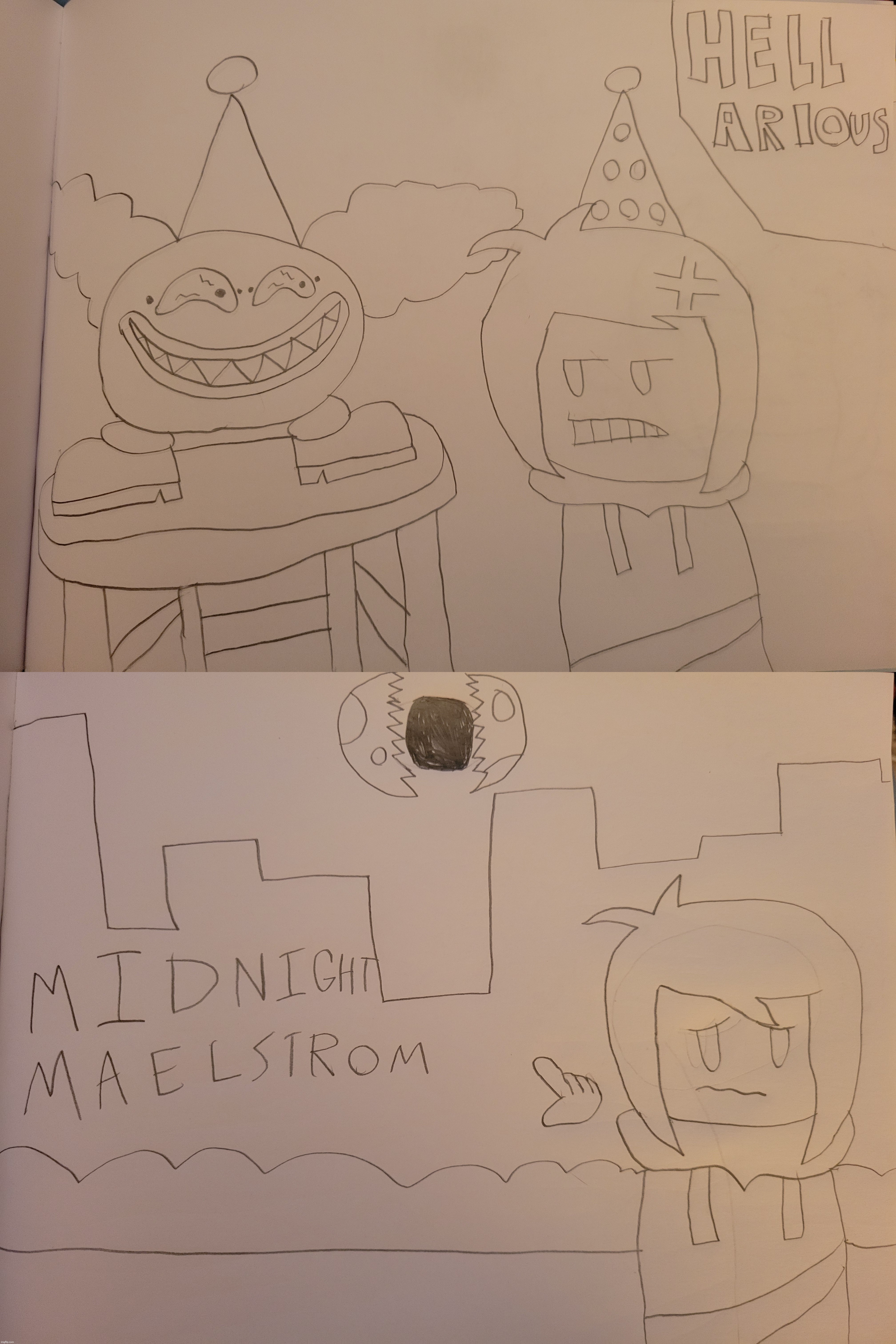 drew some titlecard concepts for my game | made w/ Imgflip meme maker