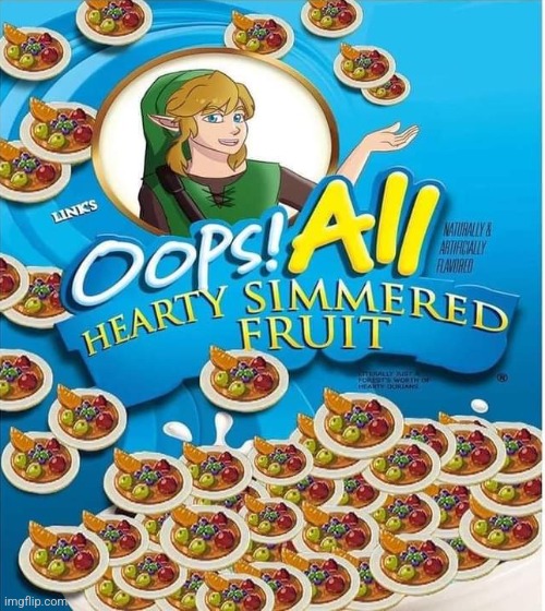 LINK'S FAVORITE | image tagged in the legend of zelda,the legend of zelda breath of the wild,cereal,link | made w/ Imgflip meme maker