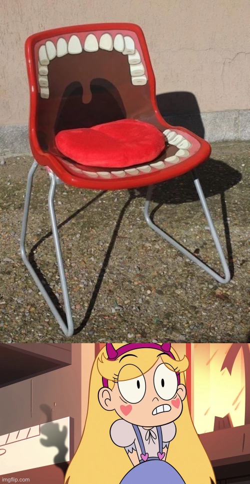 Thanks, I Hate @$$ Eating Chair. | image tagged in star butterfly burning her a,star vs the forces of evil,you had one job,memes | made w/ Imgflip meme maker