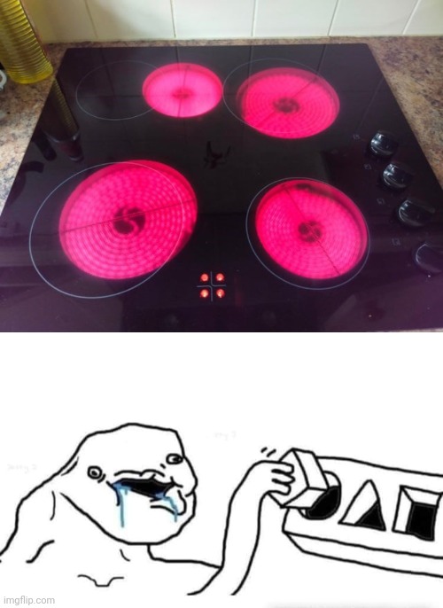 Stovetop design fail | image tagged in stupid dumb drooling puzzle,you had one job,memes,design fails,stove,stoves | made w/ Imgflip meme maker