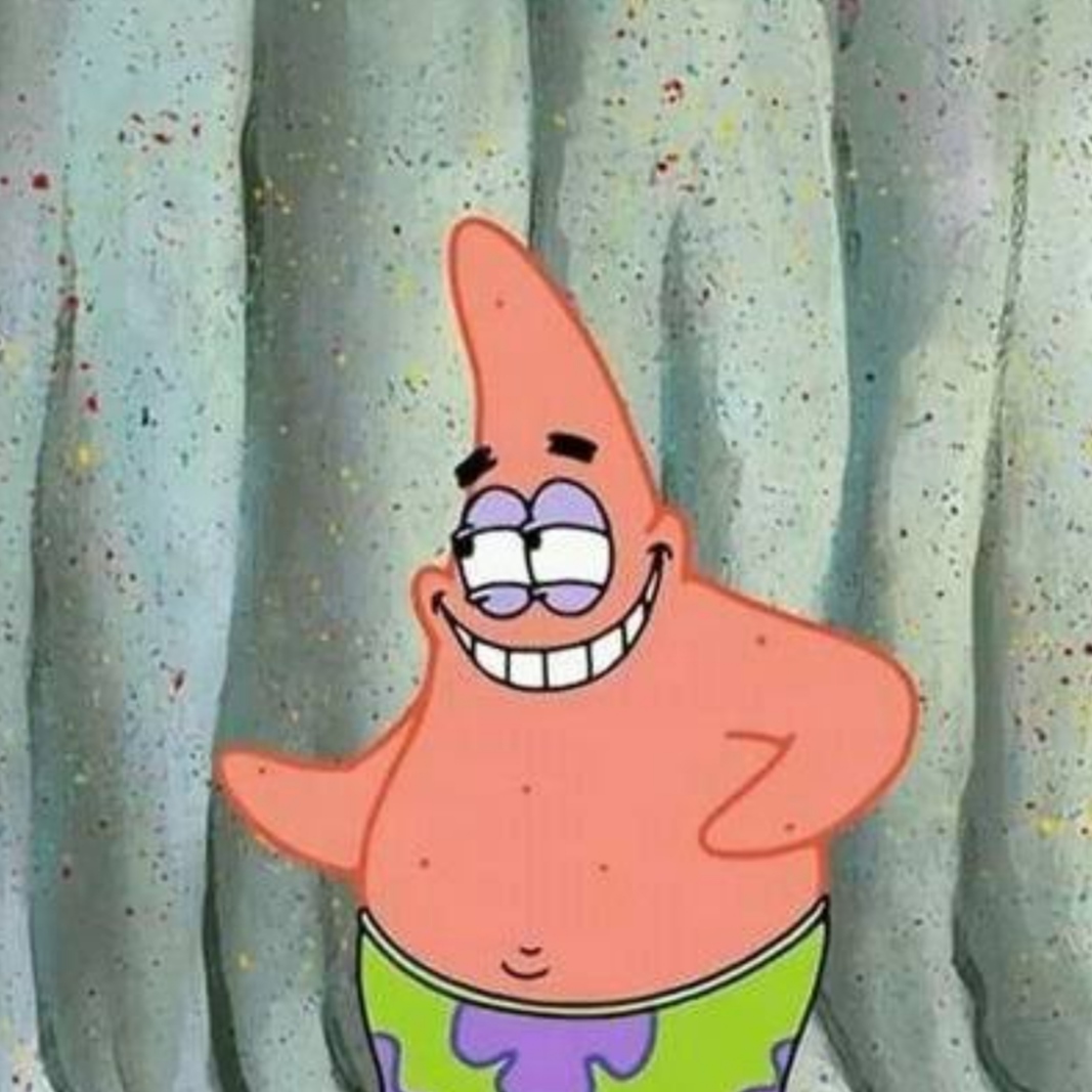 High Quality Patrick's Sus Smile Blank Meme Template