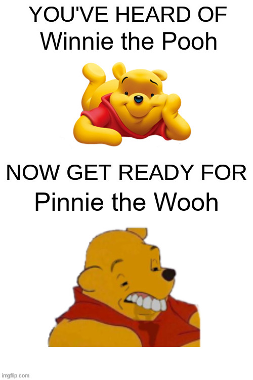 i hate this | Winnie the Pooh; Pinnie the Wooh | image tagged in you've heard of ______,kill it with fire | made w/ Imgflip meme maker