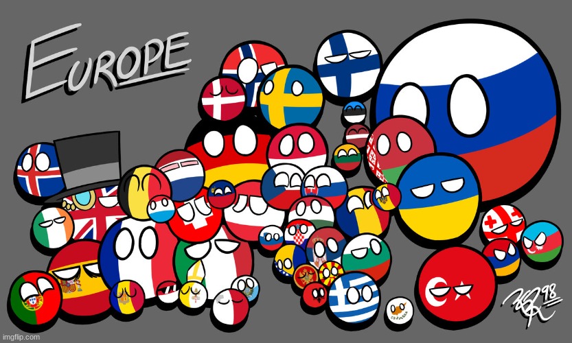 welcome to 44 days of making whole europe ass countryballs first one already posted | image tagged in europe,fnaf,countryballs | made w/ Imgflip meme maker