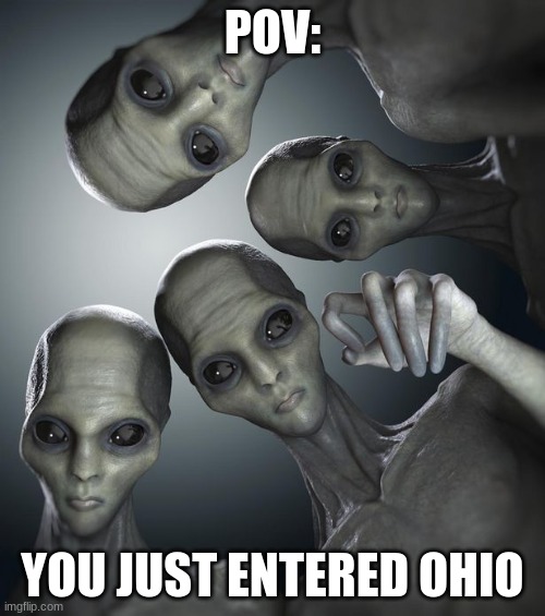 Alien Abduction | POV:; YOU JUST ENTERED OHIO | image tagged in alien abduction | made w/ Imgflip meme maker