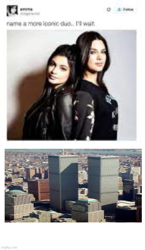 Twin towers | made w/ Imgflip meme maker