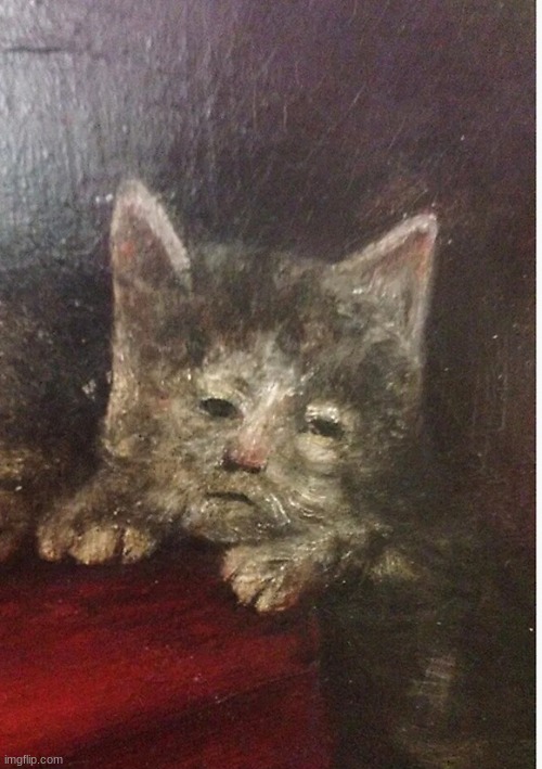 Medieval Cat Painting | image tagged in medieval cat painting | made w/ Imgflip meme maker