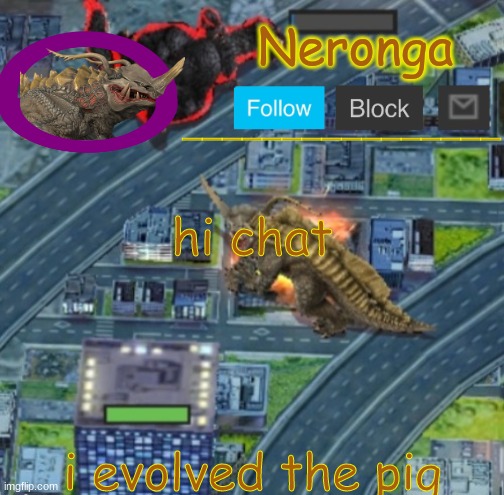 uyghijk | hi chat; i evolved the pig | made w/ Imgflip meme maker