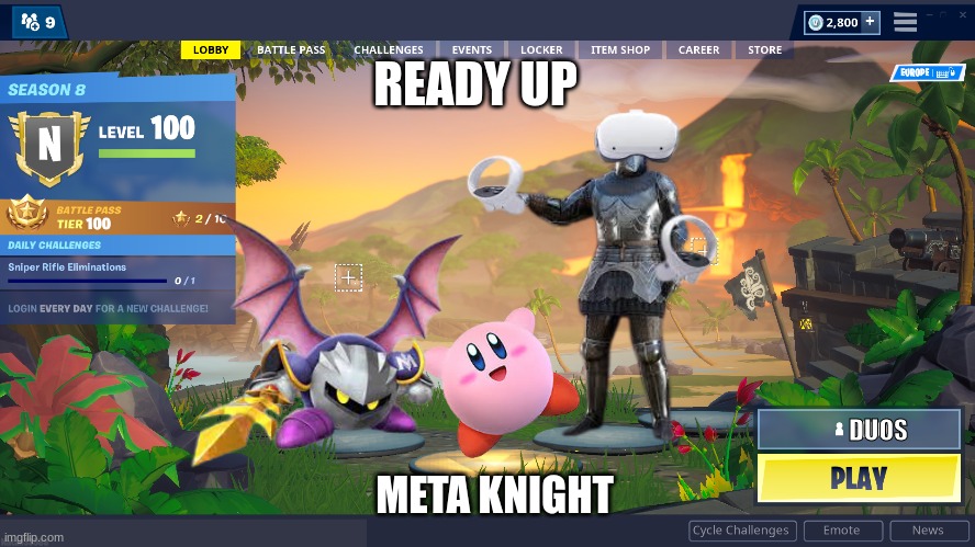 sex moment | READY UP; DUOS; META KNIGHT | made w/ Imgflip meme maker